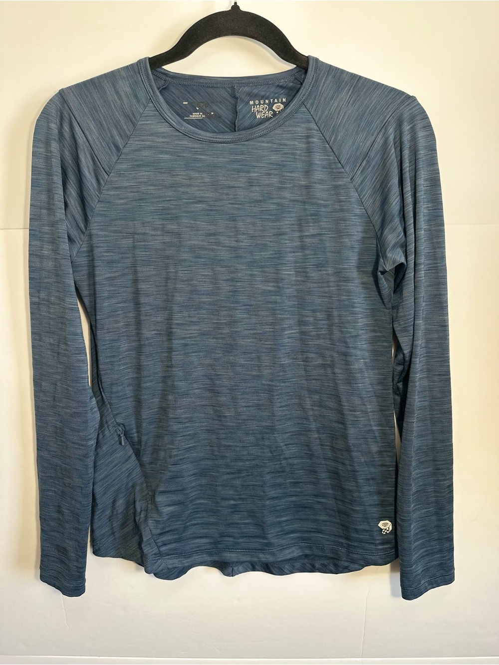 Mountain Hardwear Heathered Slate Blue Long Sleeve Performance Top